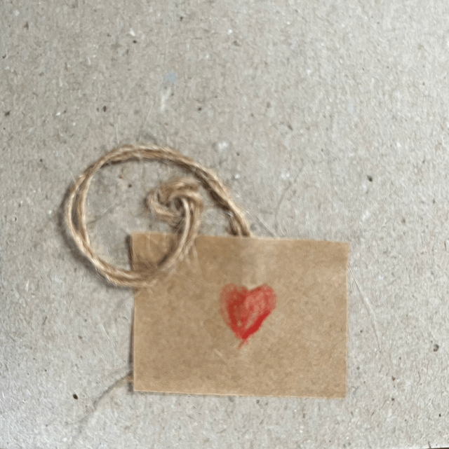 Valentines Card and Clay Heart Keepsake 2