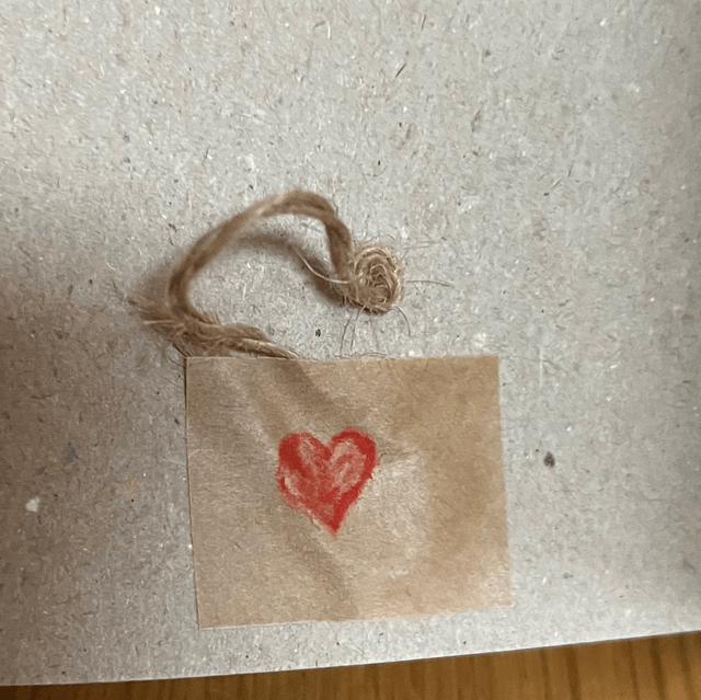 Valentines Card and Clay Heart Keepsake 3