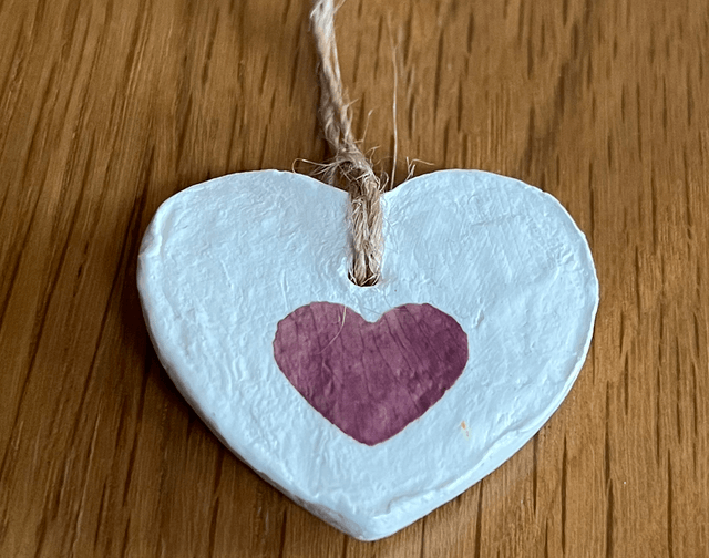Valentines Card and Clay Heart Keepsake 3