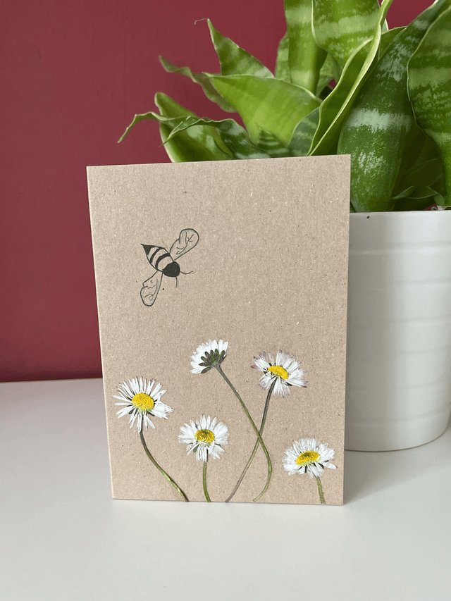 Daisies and Bee Greeting Card