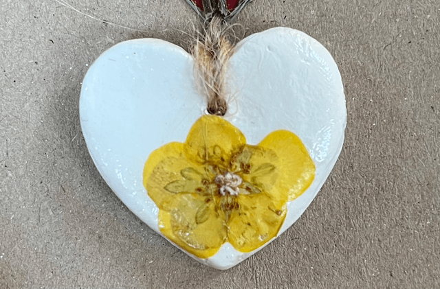 Valentines Card and Clay Heart Keepsake 2