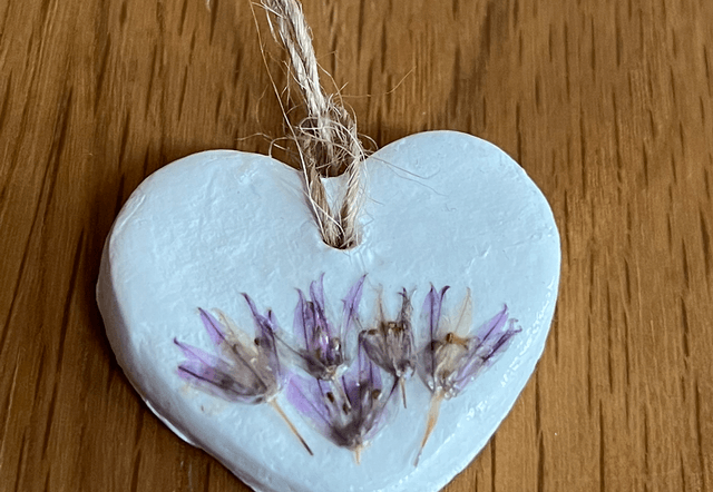 Valentines Card and Clay Heart Keepsake 3