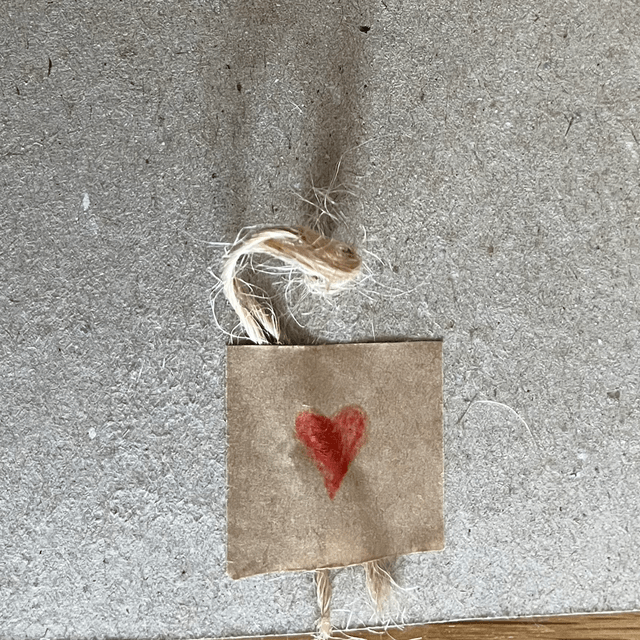Valentines Card and Clay Heart Keepsake 1