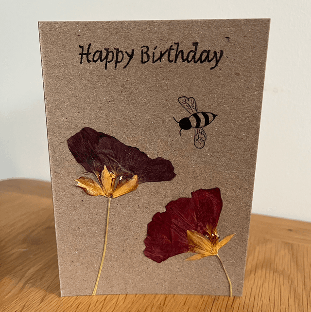 Happy Birthday - Nasturtium Card